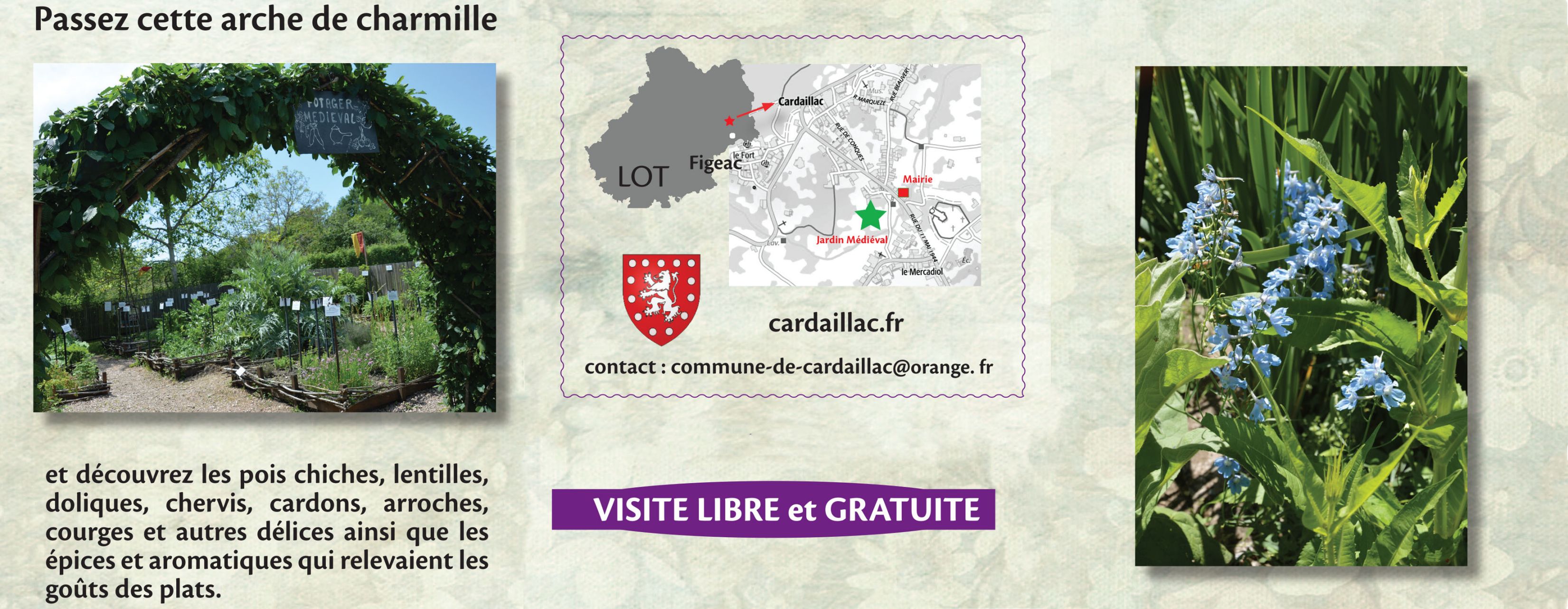 Image issue de la brochure décrivant le jardin médiéval de cardaillac
