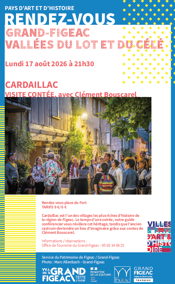 Visite Nocturne Contée de Cardaillac avec Clément Bouscarel