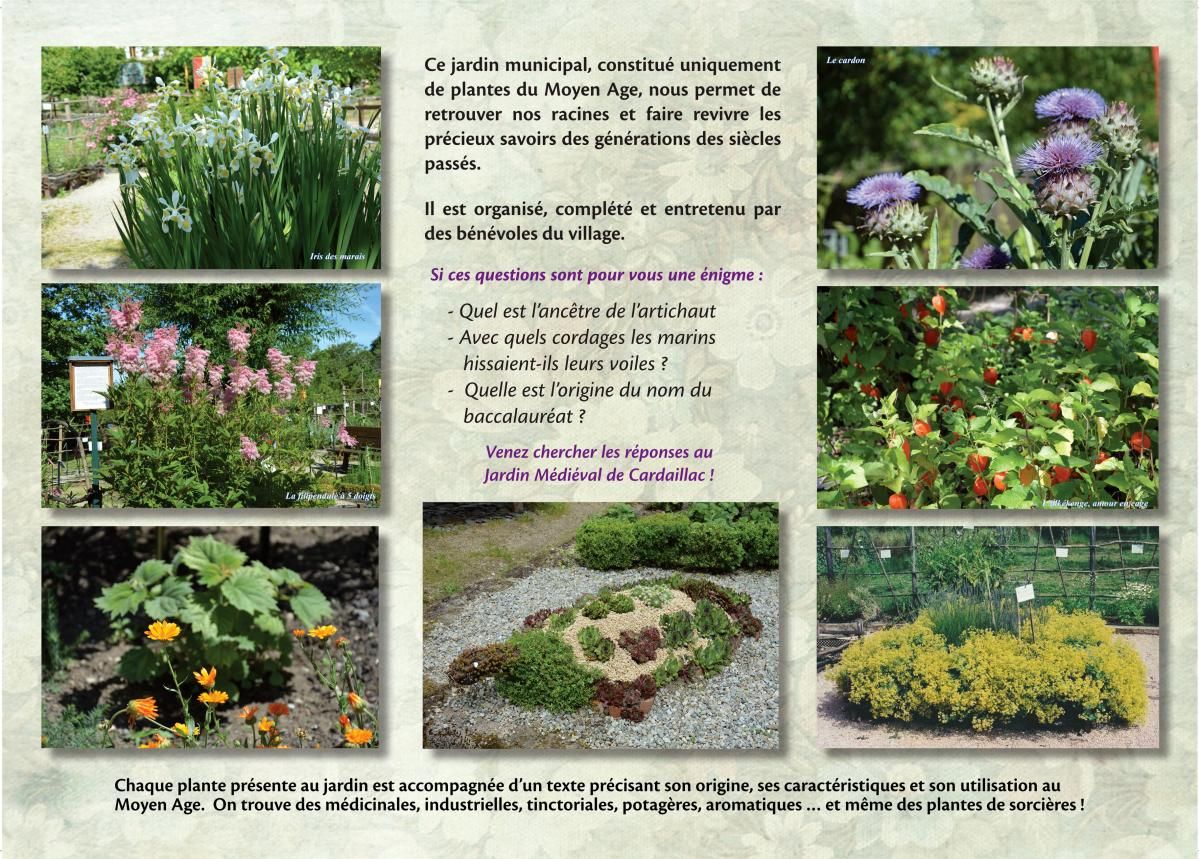 Image issue de la brochure décrivant le jardin médiéval de cardaillac