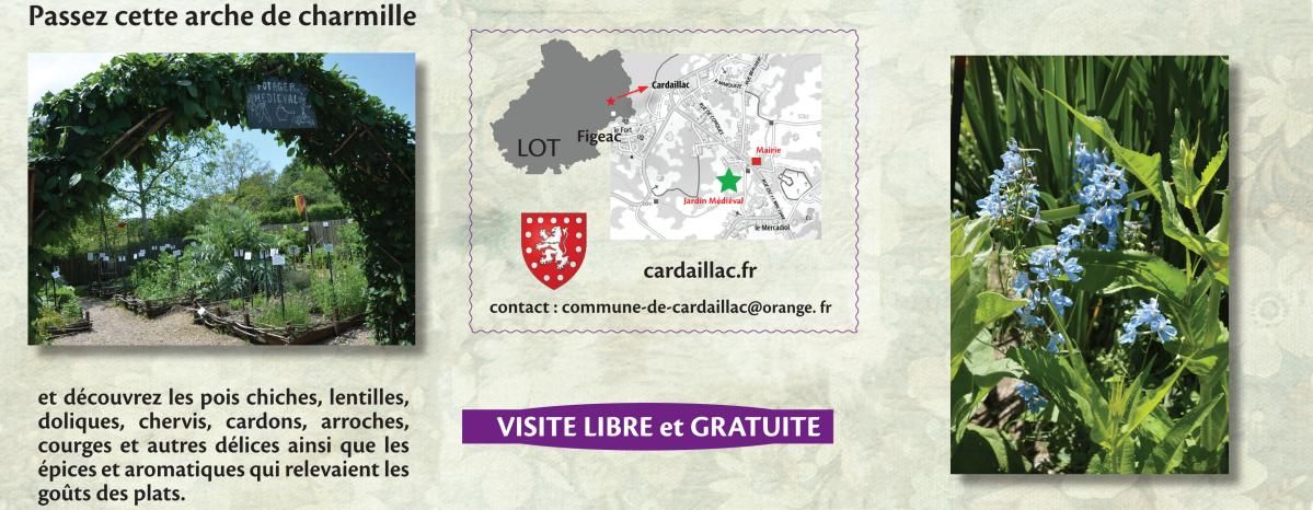 Image issue de la brochure décrivant le jardin médiéval de cardaillac